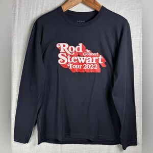 Rod Stewart Tour 2022 Long Sleeve Tee - Black/Red